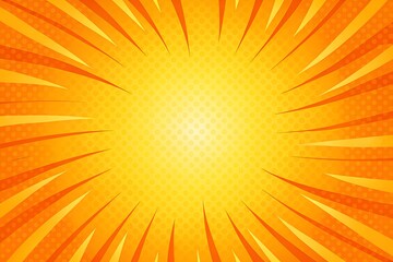 Comic explosion background with radial lines and halftone effect creating a dynamic burst design