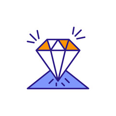 Expensive Jewelry Icon Symbolizing Wealth.