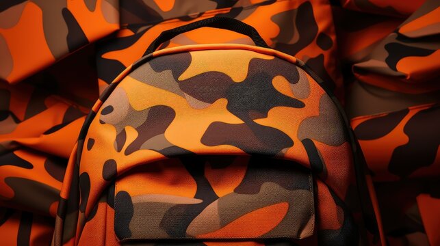 blend orange camo pattern
