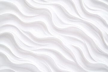 Obraz premium Stylish and modern minimalist seamless white wave texture pattern background with monochromatic color scheme. Abstract White Wave Forms background wallpaper perfect for poster or banner