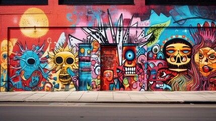 colorful grafitti wall