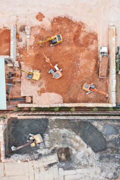 Aerial View of Construction Waste Recycling Site