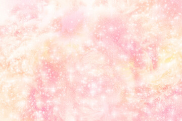 キラキラメルヘンな淡い背景（オレンジ）