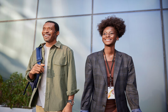 Colleagues happy to leave work