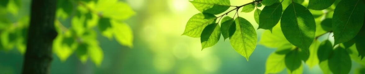 Tree's leaves rustle in the breeze with an air of serenity, isolated, serene