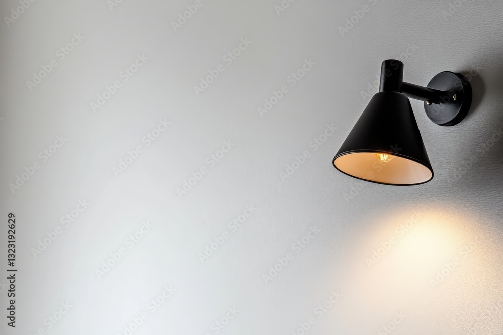 Poster wall-mounted light design showcasing sharp details and realistic lighting on a clean white backgroun