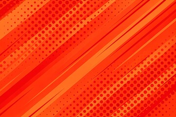 Orange Comic Book Style Background with Dots and Lines for Graphic Design Projects