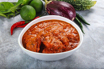 Indian cuisine - butter chicken with sauce