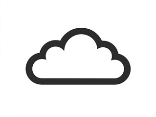 Simple cloud graphic icon