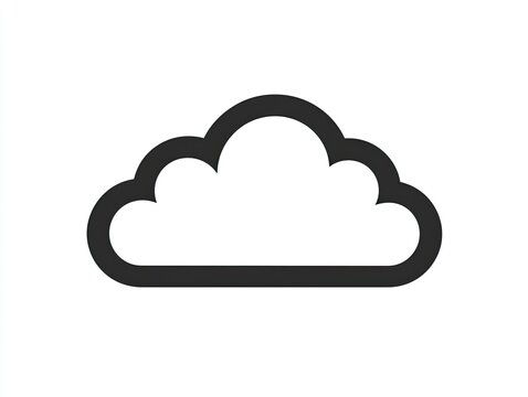 Simple cloud graphic icon
