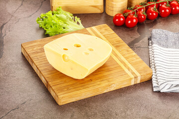 Gourmet Maasdam cheese with hole