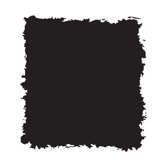 Obraz premium Square Black Rustic Rough Torn Paper Frame Background Vintage Retro Style with Copy Space
