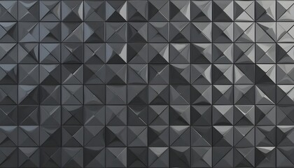  Sleek 3D Render of Black Triangular Tiles Creating a Futuristic Semigloss Wall Texture