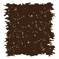 Square Dark Brown Rustic Rough Torn Paper Frame Background Vintage Retro Style with Copy Space