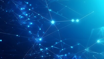 Abstract futuristic - technology with polygonal shapes on dark blue background. Design digital technology concept. 3d illustration. 