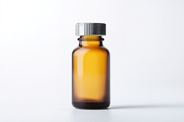 Amber Glass Bottle Mockup Essential Oil, Serum, Medicine Container