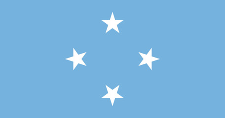 Federated States of Micronesia flag original color and proportions