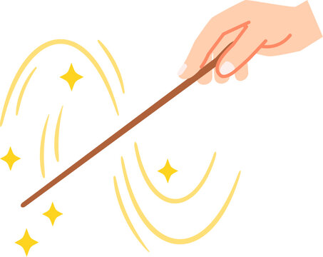 魔法の杖を振る手