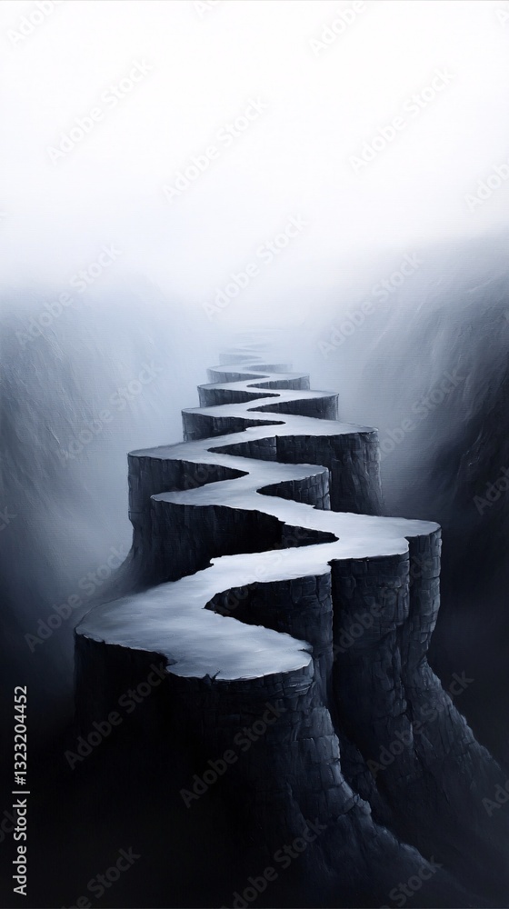 Poster a painter creating a landscape that seamlessly extends into reality, making it impossible to disting