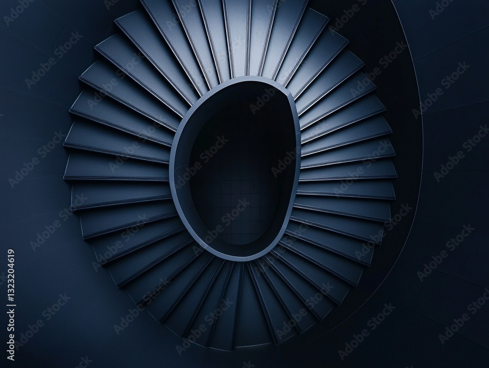 Poster a staircase spiraling into itself infinitely, giving the illusion of never-ending ascent. the lighti
