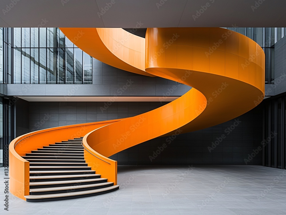 Poster a staircase spiraling into itself infinitely, giving the illusion of never-ending ascent. the lighti