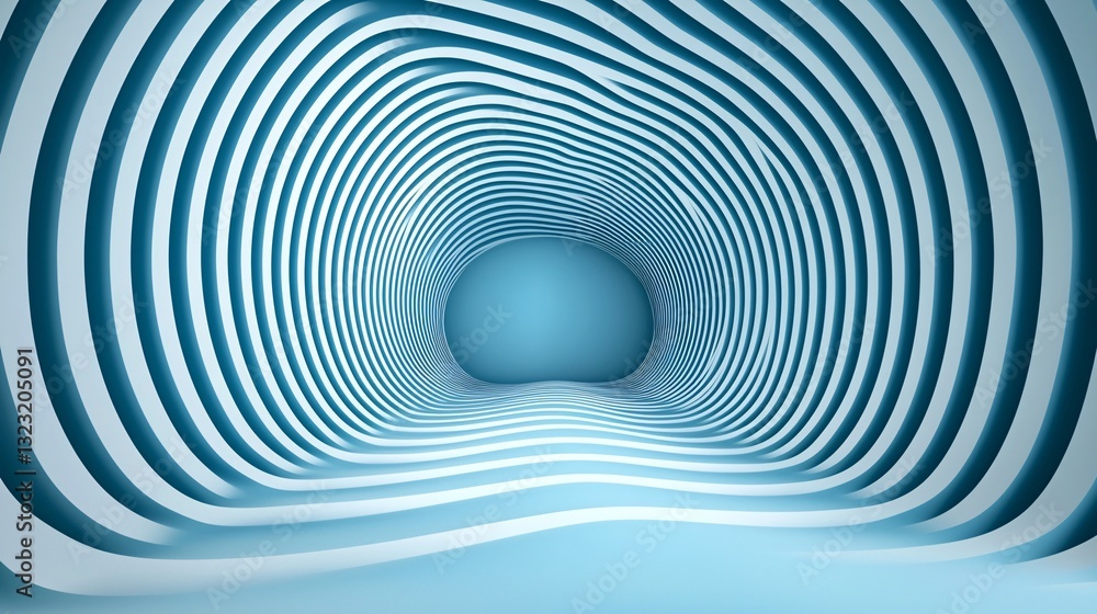 Poster a spiraling tunnel that seems to stretch into infinity, with no clear exit. the walls shift subtly i