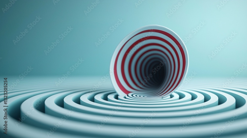 Poster a spiraling tunnel that seems to stretch into infinity, with no clear exit. the walls shift subtly i