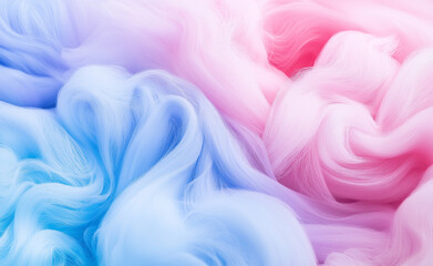 Obraz premium A dreamy and soft abstract image featuring pink and purple swirls of smoke, evoking creativity and calmness.