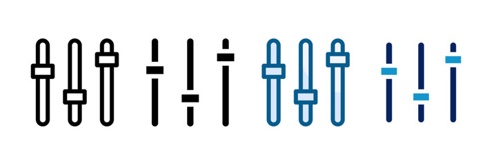 Slider Icon Set Multiple Style Collection