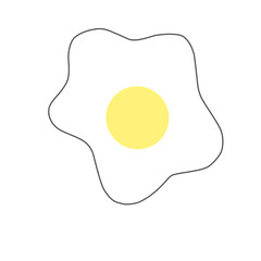 fried egg on a white background