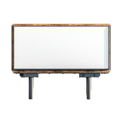 Fototapeta premium A blank billboard with a wooden frame, ready for advertising or information display.