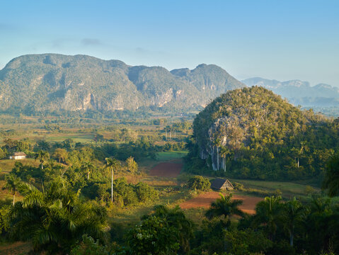 Vi&ntilde;ales Valley  landscape in the morning