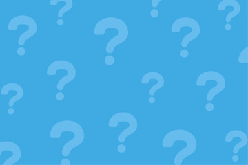 ハテナマーク柄の背景イラスト　ブルー