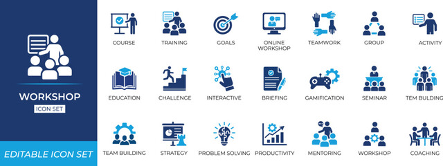 Workshop icon set.