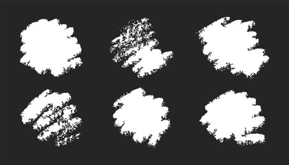 Chalk underlines and stroke line set. Crayon hand drawn pencil doodles. Charcoal scribble black strokes vector set on blackboard