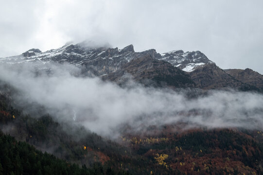 Misty Autumn Morning in Ordesa, Spanish Pyrenees