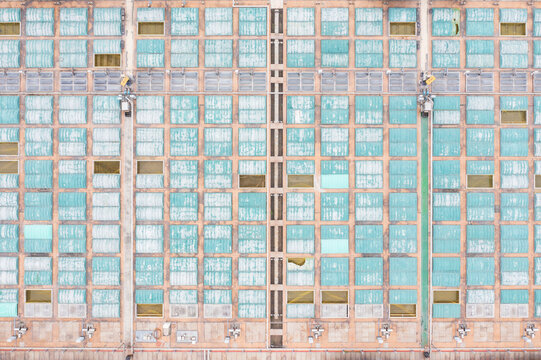 Wastewater Treatment Plant Sedimentation Tanks Aerial Pattern
