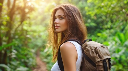 Fototapeta premium Exploring nature trails adventurous hiking experience in lush forests outdoor photography scenic beauty
