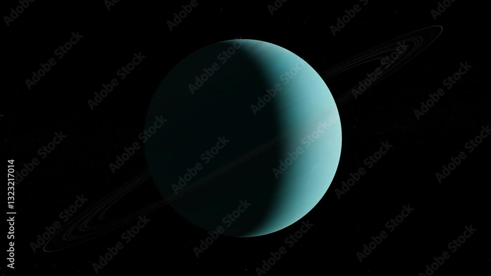 Canvas Prints uranus - 3d animation of solar system planets. high quality 4k science render