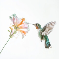 Obraz premium hummingbird and flower