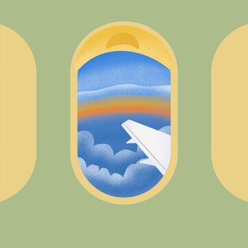 View from plane window.