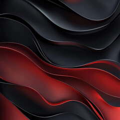 Fototapeta premium An abstract background with smooth gradients of deep black and soft red, featuring blurred edges, gentle light, and sleek curves