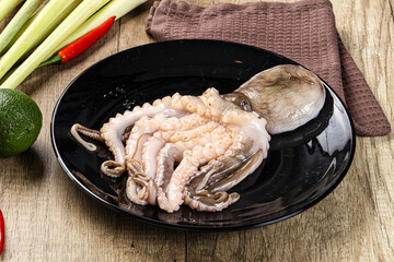 Raw fresh octopus for cooking
