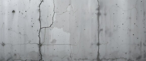 Obraz premium Detailed close-up of an aged concrete wall featuring multiple cracks