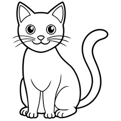 Obraz premium black and white cat