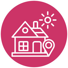 Vector Design House Direction Icon Style