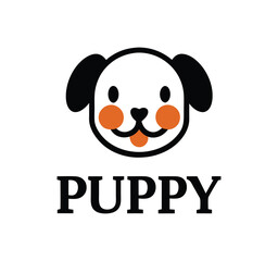 Cute Puppy Logo - Vector Dog Illustration for Pet Branding
