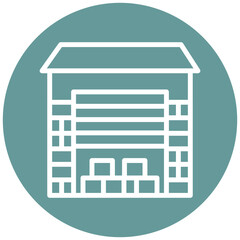 Vector Design Warehouse Icon Style