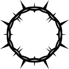 Barbed wire frame vector illustration with floral and decorative elements