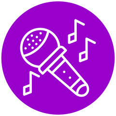 Vector Design Karaoke Icon Style